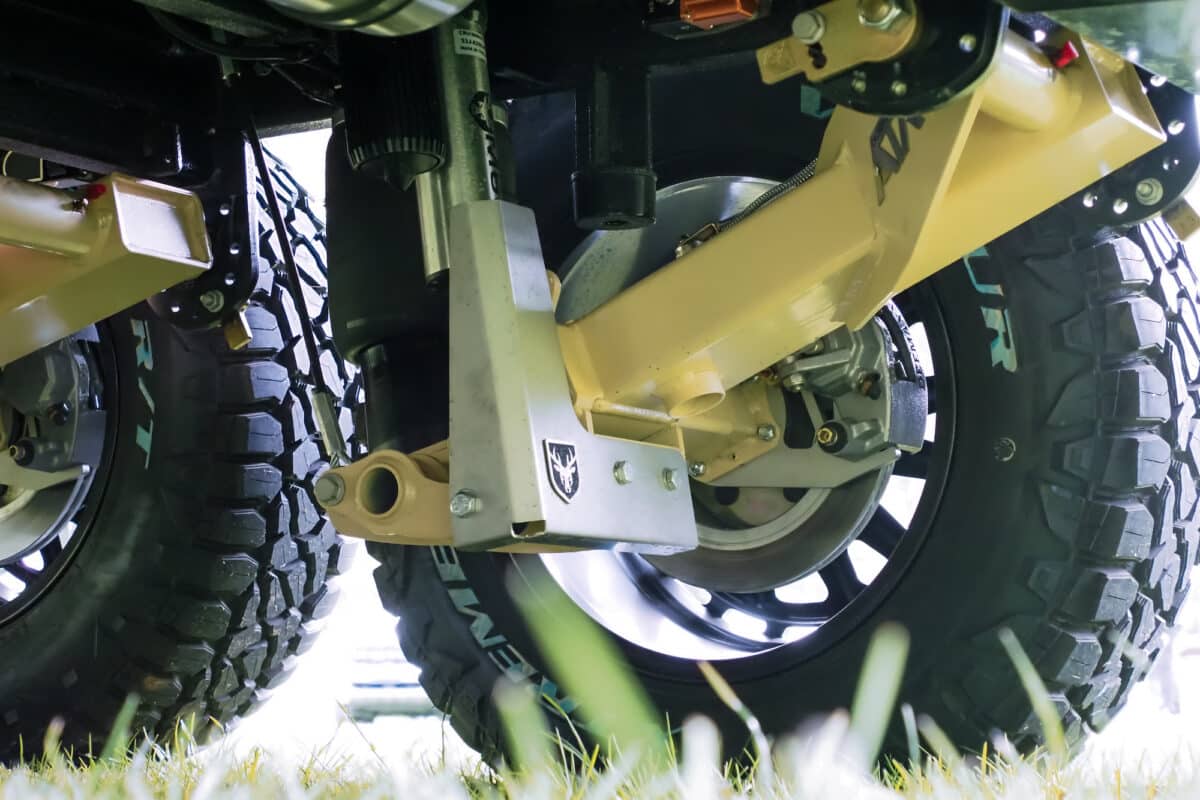 A close up of the Cruisemaster XTFreestyle Airbags with M60 off-road