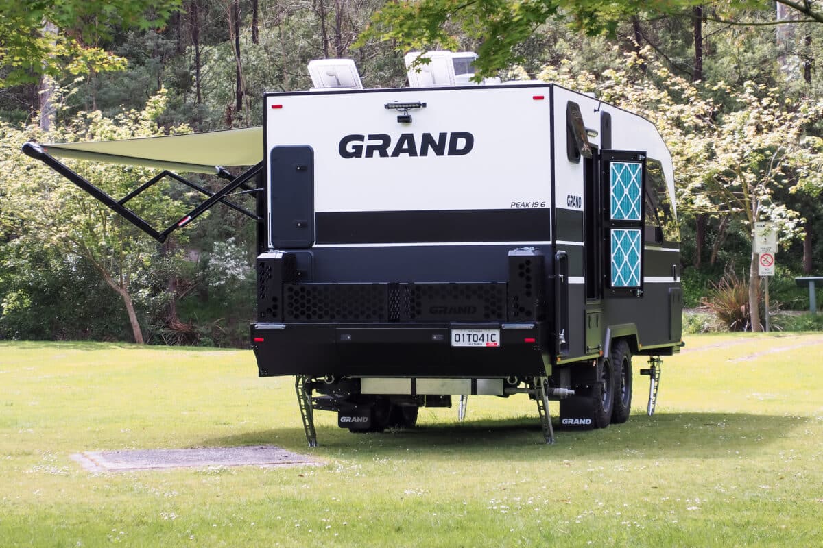 The rear perspective the Grand Caravan