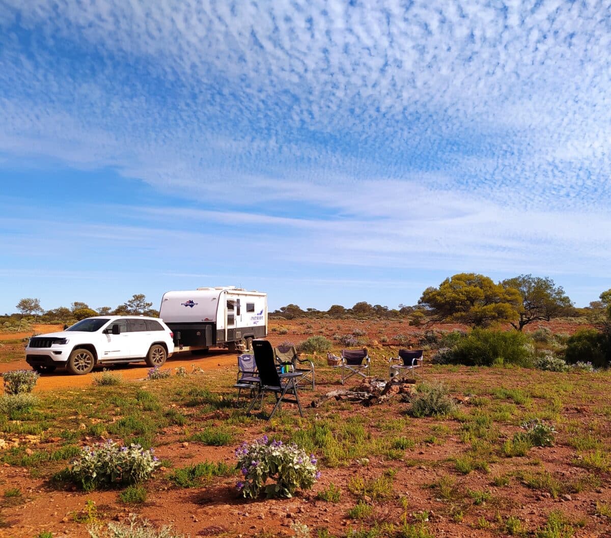 A free camp on the open road. What dreams and Tyre Tragedies are made of