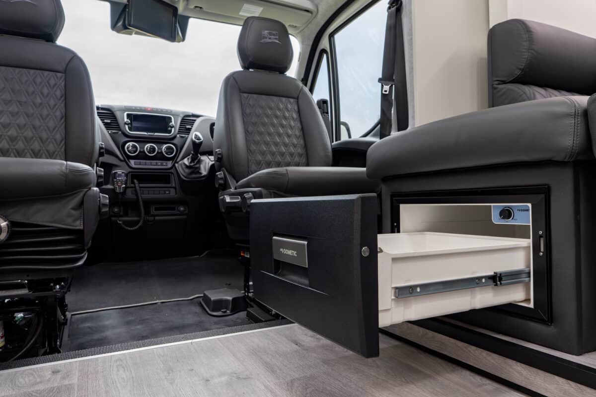 Dometic CoolMatic CD drawer fridge within the Paradise Independence Motorhome